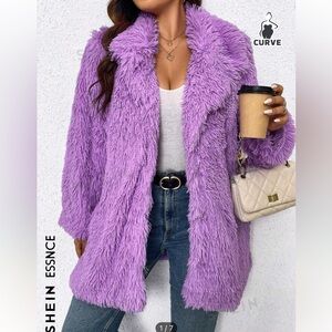 Purple Lavender haze inspired fur jacket Taylor swift eras outfit size 12